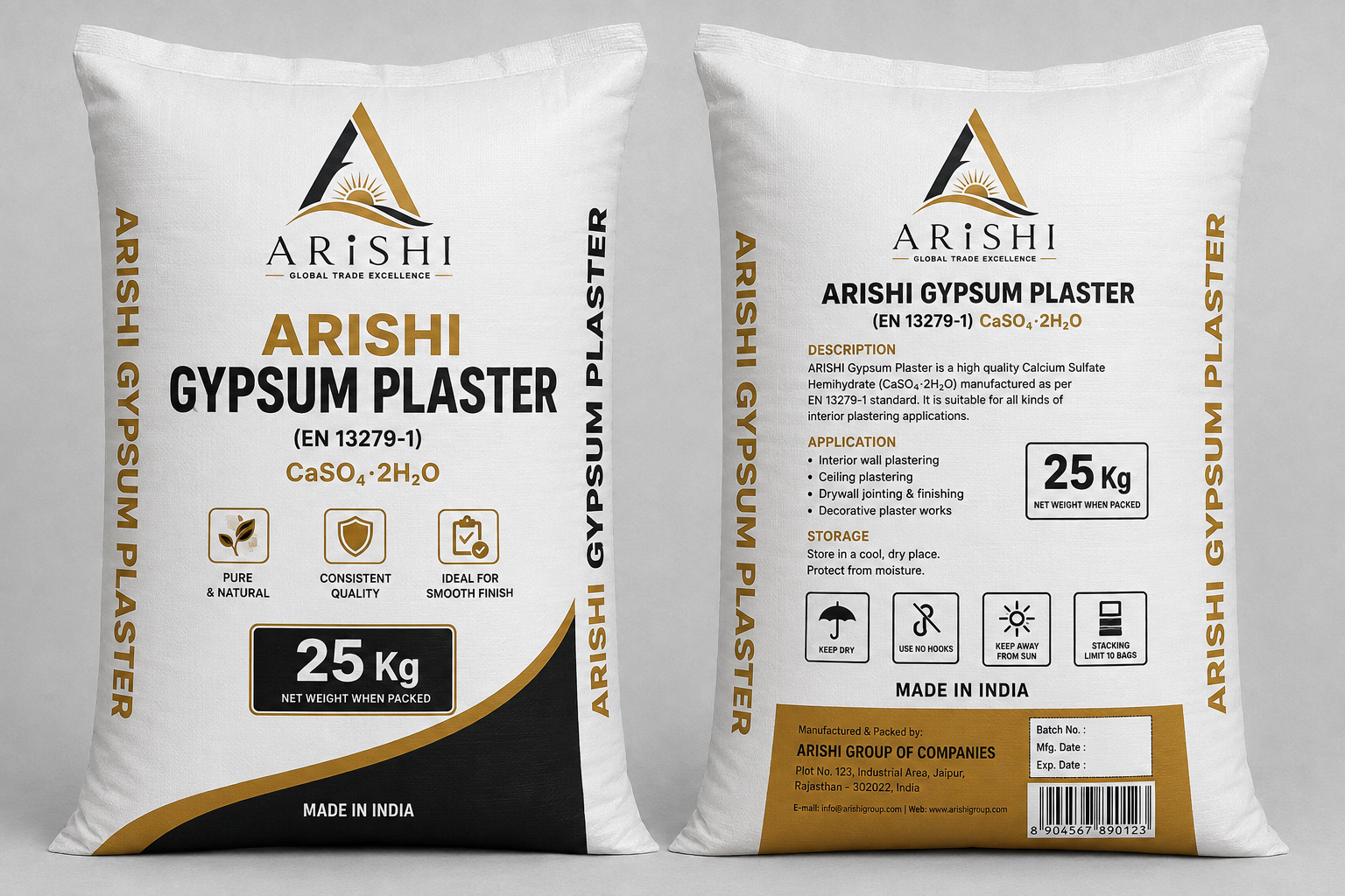 Arishi Premium Gypsum Plaster Bags