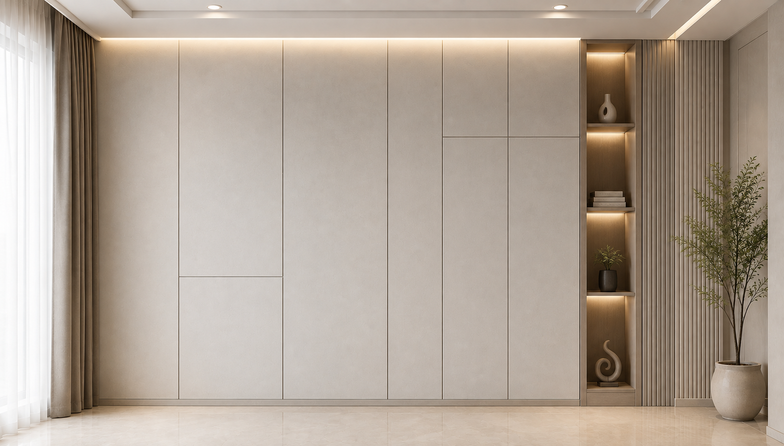 Gypsum board interior wall