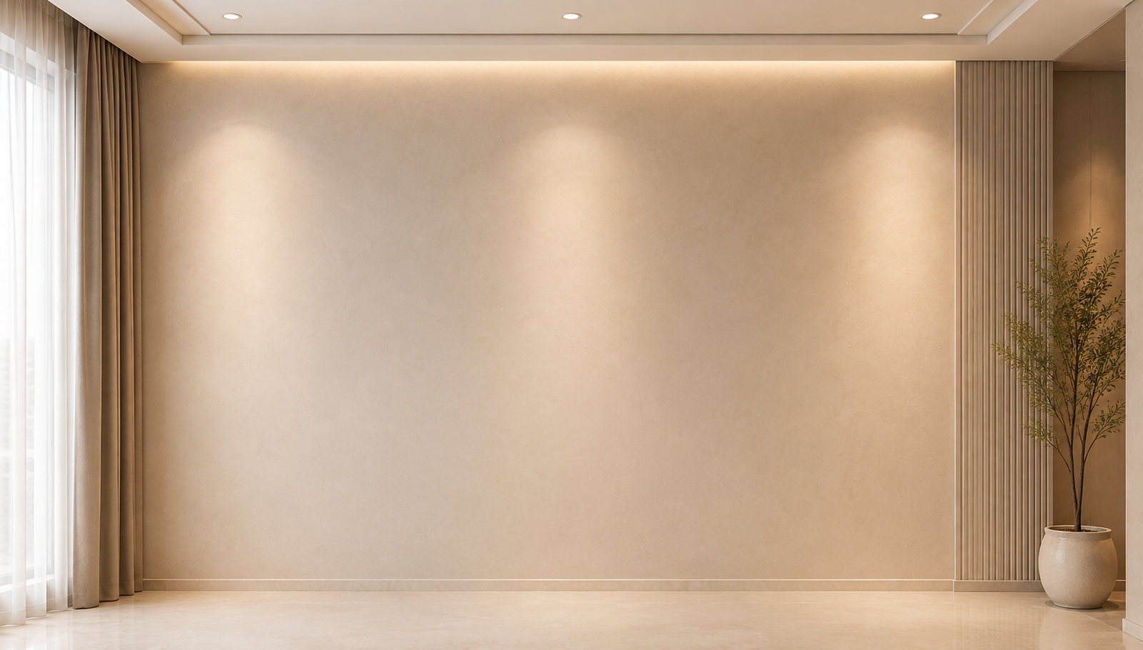 Gypsum plaster wall